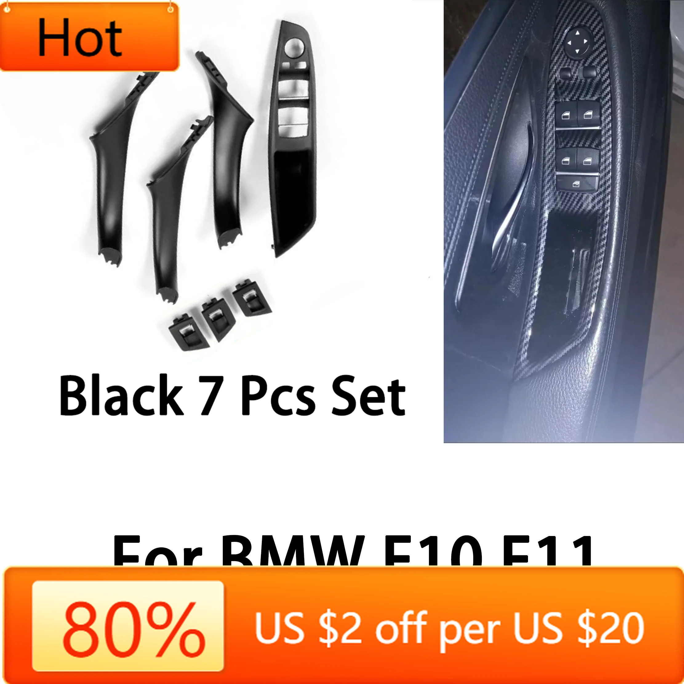 

Бамперы, хит продаж, простая установка, зажим на внутренней передней дверь, подлокотник, набор ручек для BMW 5 серии F10 F11 520i