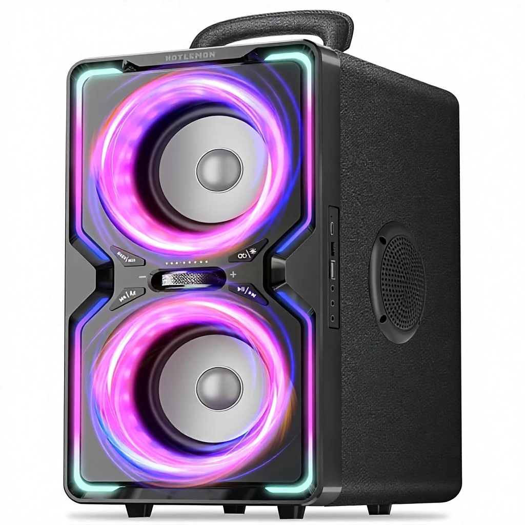 

Hotlemon Large Speaker 240W Peak Sound, Heavy Bass 15-20H Playback Time, Fast Charging TWS Portable Wireless