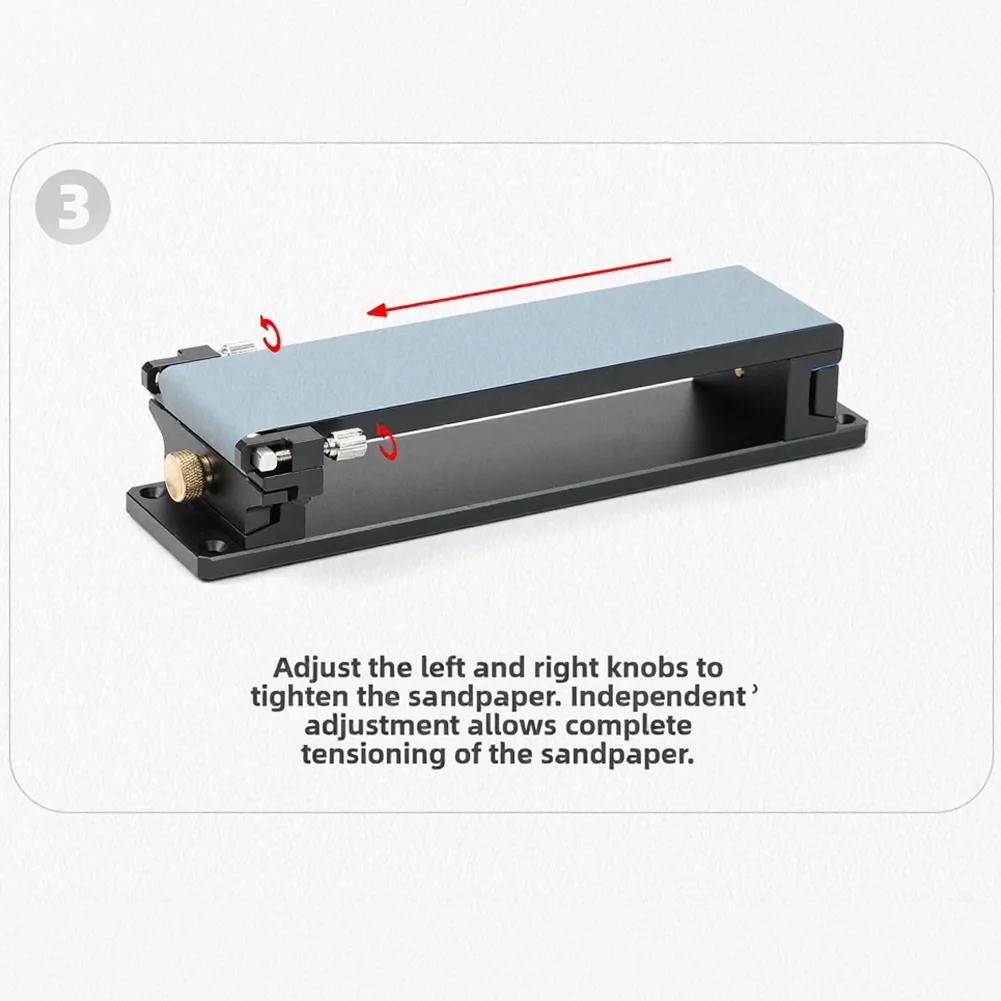 Sandpaper Holder in Aviation Aluminum 285x70mm Dimensions 230x70mm Grinding Lightweight 1.3kg Oxidized for Durability