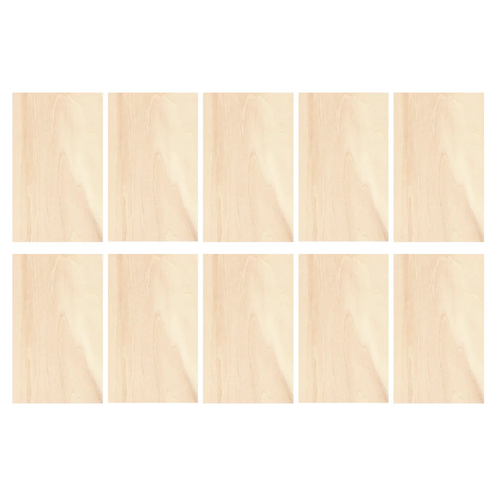 

10 Pcs Basswood Board Planks Boards for Crafts Plywood Wooden Chips DIY Supplies Blank Slices