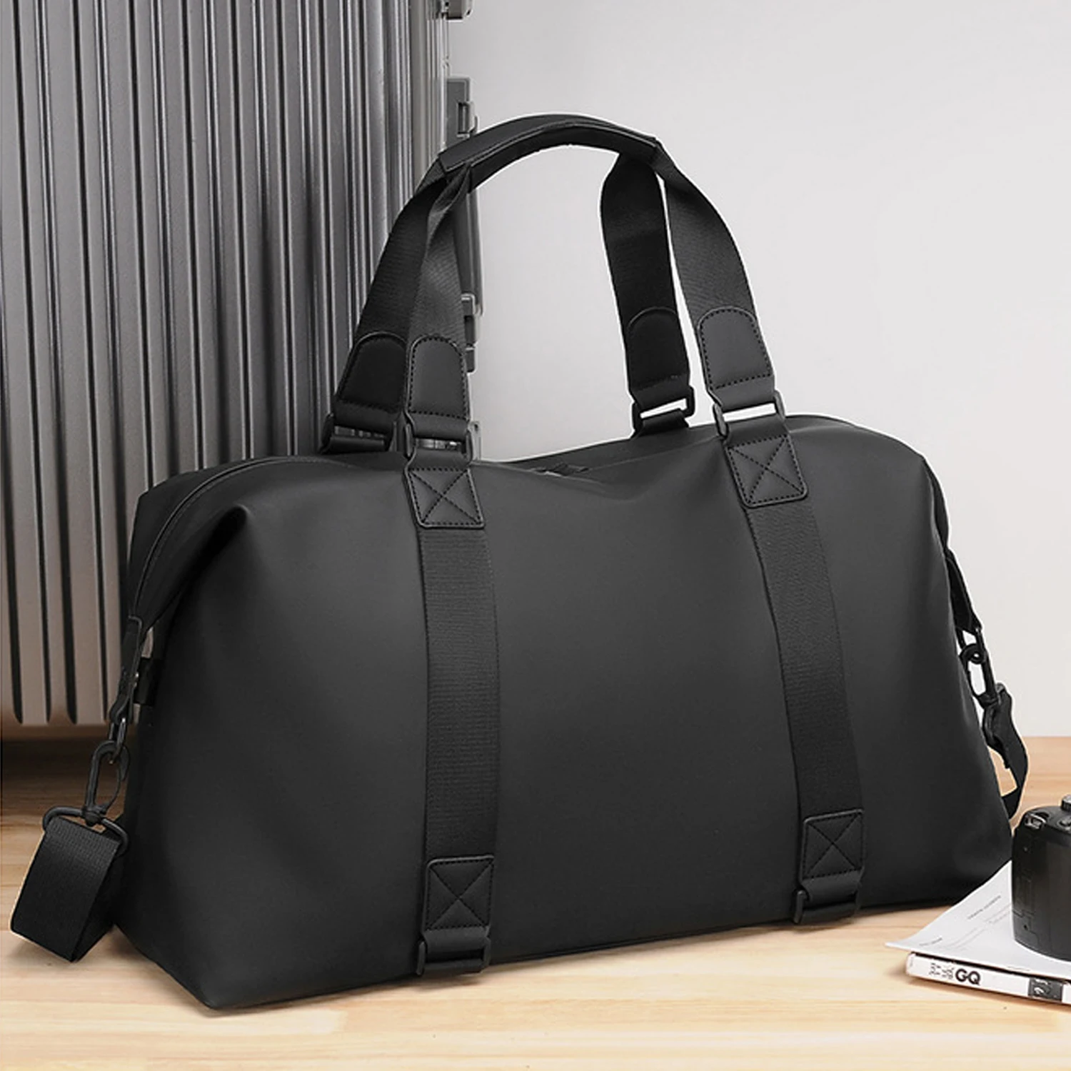 Men's Modern Travel Tote,Large Capacity Business & Fitness Storage Bag,Anti-Theft Backpack for Short Trips,Commuting,Gymand Work