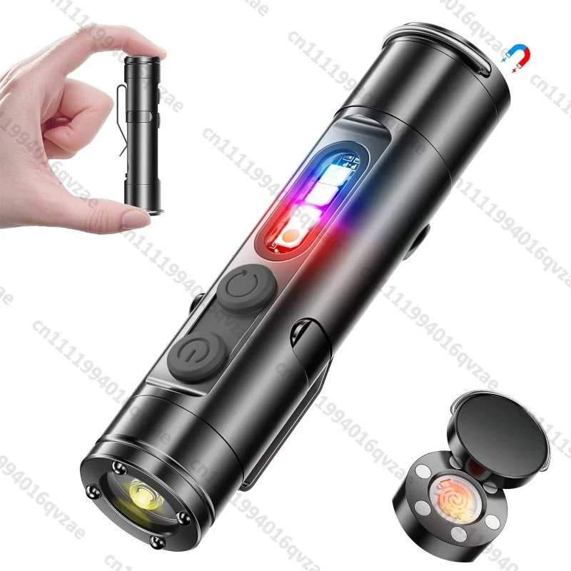 Outdoor Multi-function Portable Strong Light Mini Small Flashlight Long Battery Life Led Lamp Ignition Keychain Light