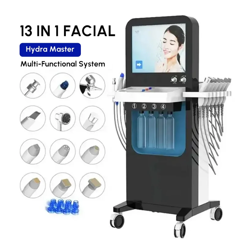 

13 in 1 Hydrodermabrasion Hydramaster Facial Machine Deep Cleansing Face Lifting Skin Rejuvenation Beauty Spa Salon Equipment