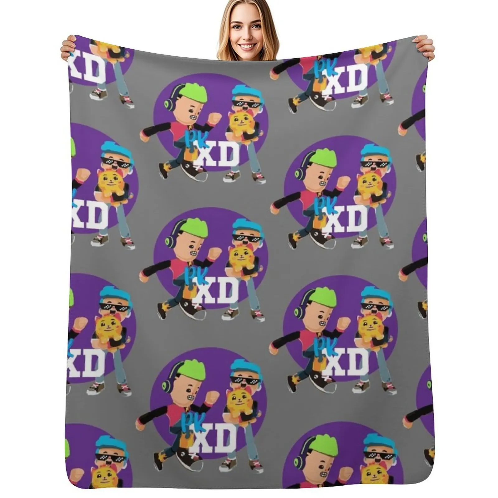 

Pk xd game for kids, mobile games Throw Blanket Extra Large Throw Luxury Throw Nap Bed covers Blankets