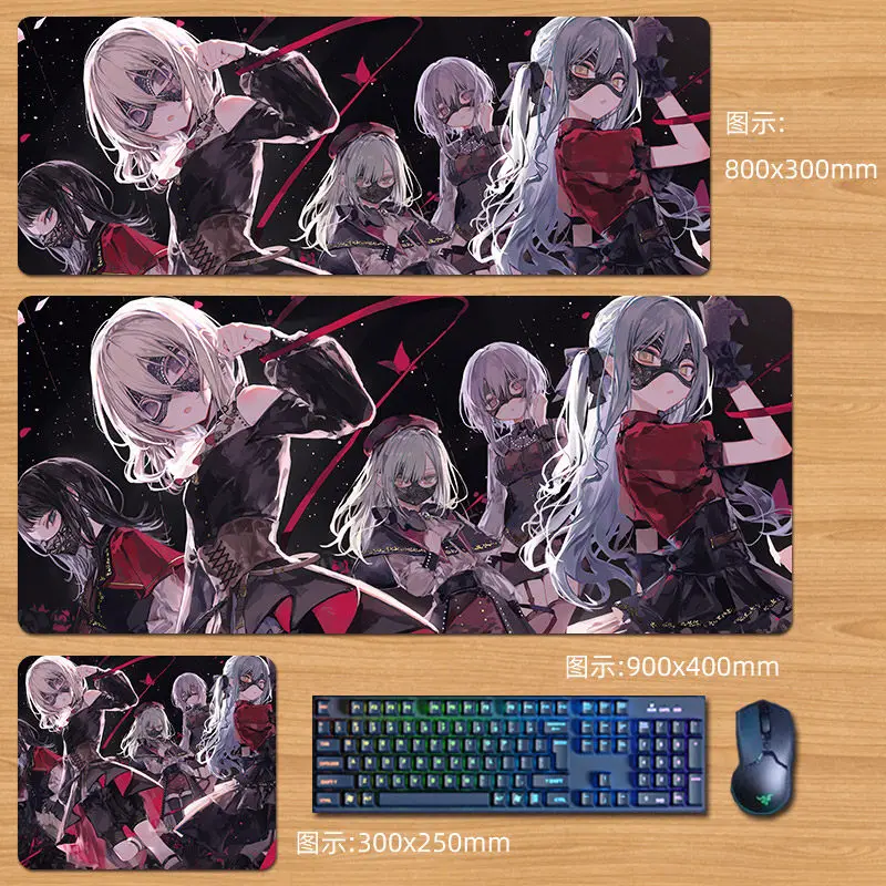Pro Speed XXL BanG Dream Ave Mujica Anime Gaming Mouse Pad Non-Slip Rubber Stitched Oversized Desk Mat for PC Gamer Durable