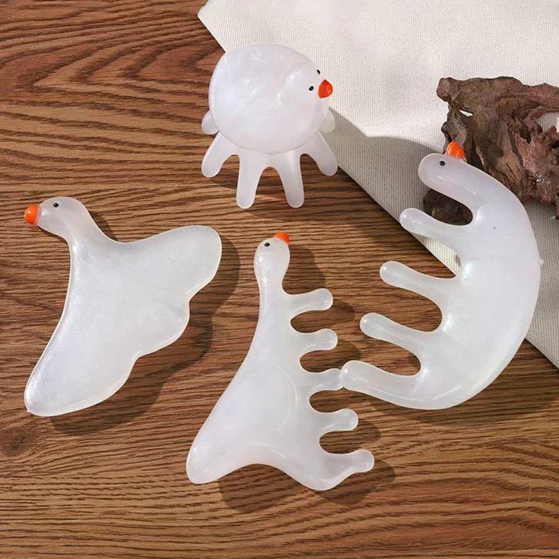 

Массажная расческа «Меридиан» в форме гуся, смола, расческа с пятью широкими зубьями, иглоукалывание, помощь кровообращению, антистатические, гладкие волосы