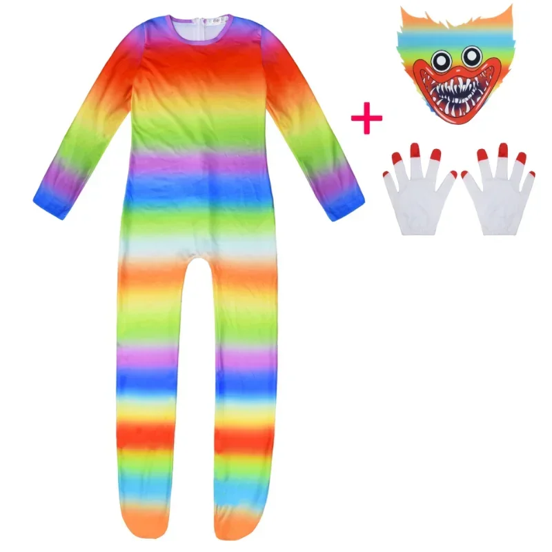 2025 New2024 Huggying Wuggy Halloween Costumes for Kids Boys Anime Cosplay Bodysuit Girls Funny Party Clothing Children Jumps AA