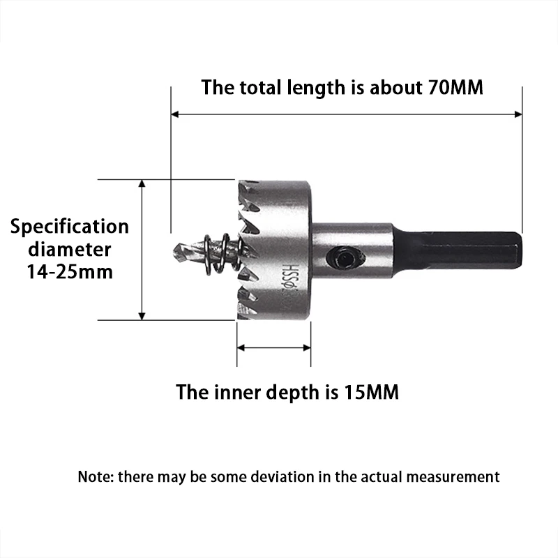 จัดส่งฟรี KaKarot HSS เจาะรู Bit Hole Saw คาร์ไบด์เคล็ดลับสแตนเลสโลหะเจาะเหล็กความเร็วสูง12-80มม.