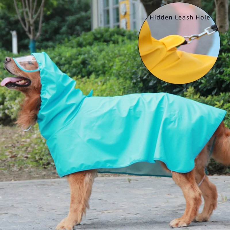 Impermeable Big Dog Raincoat Waterproof Pet Clothes for Medium Large Dogs Golden Retriever Pitbull Rain coats mascotas Clothing