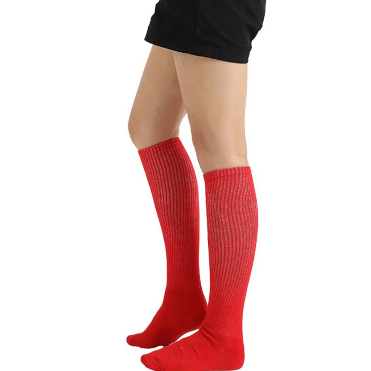 1 Pair of European and N Sports Socks Combed Cotton Socks Knee-length Tube