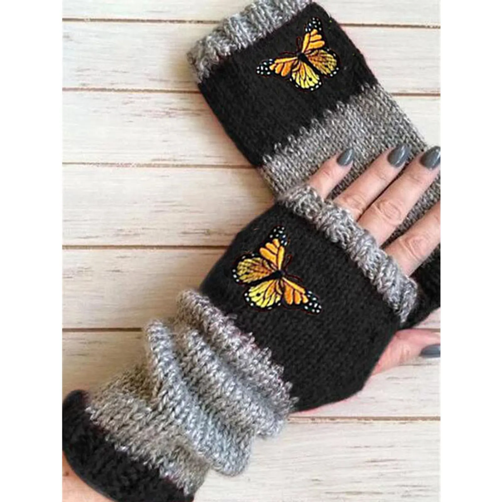 

Handmade Warm Hook Gloves Woolen Flower Small Women Gloves Cotton Hand Gloves Gloves Mittens Women Cold Weather