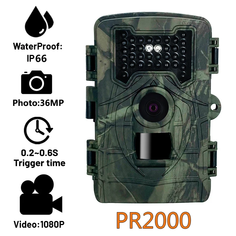 

PR2000 Outdoor IP54 Waterproof Surveillance Camera Infrared Human Movement Capture 1080P Video Recorder