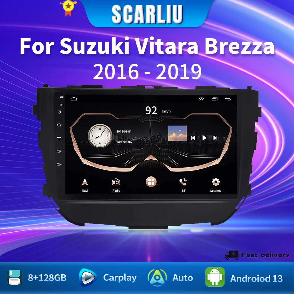 

Android 13 Car Radio For Suzuki Vitara Brezza 2016-2019 Car Receiver FM WIFI Carplay Auto Radio GPS Navigation Bluetooth Player