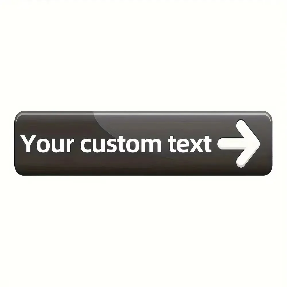 CIFbuy [2D Flat] Custom Dark Arrow Aluminum Sign, Personalized Text Wall Decor (Only For Decoration)