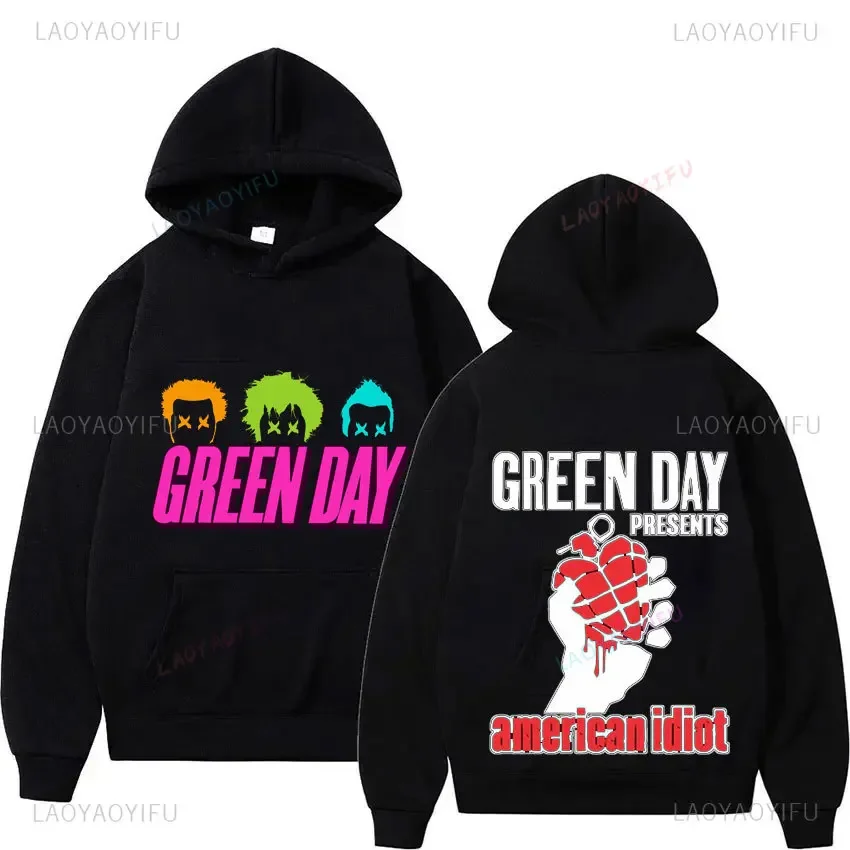 Green Daayy ' AMERICAN IDIOT ALBUM COVER ' hoody Men Green Daayy Printed Harajuku Hoodies Fashion Fall Hip Hop Sportswear Tops