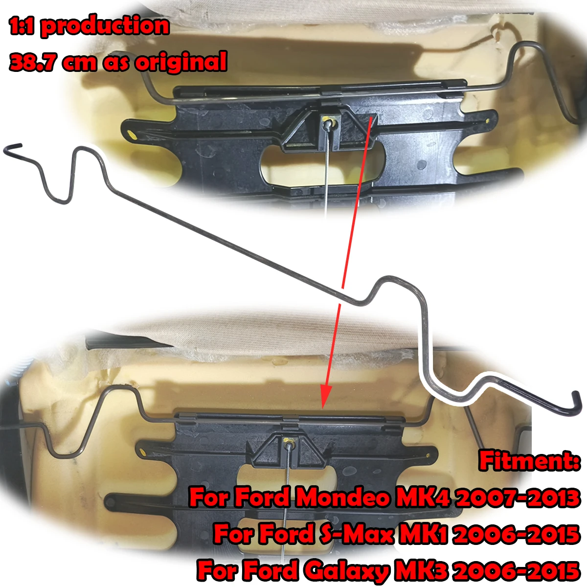 Front Seat Back Lumbar Support Spring Wire Repair Backrest Cable Fix Car Accessories For Ford Mondeo MK4 S-Max MK1 Galaxy MK3