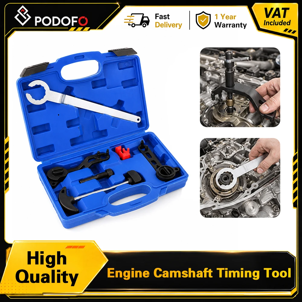 Podofo EA211 Kit de Herramientas de Sincronización del Motor, Alineador de Posición del Árbol de Levas y del Cigüeñal para VW Santana 1.4T 1.6T, Herramientas de Reemplazo de Correa de Distribución