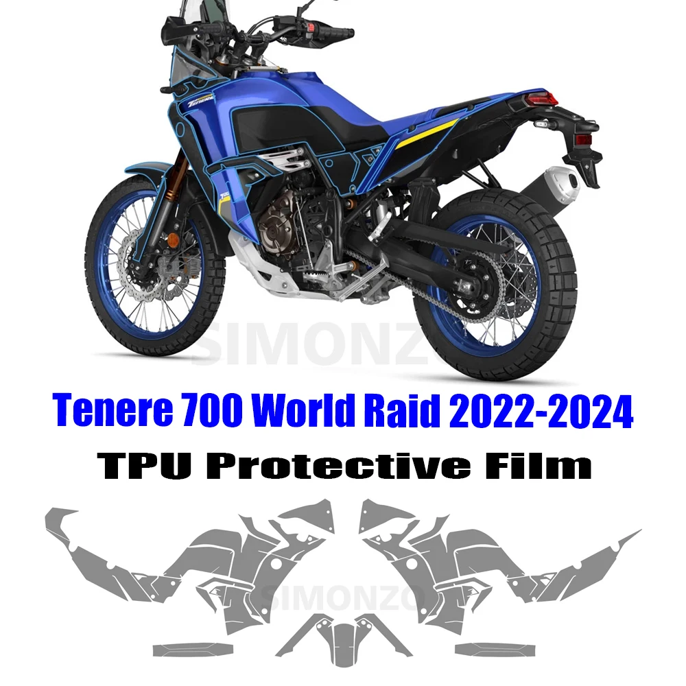 

Для Yamaha Tenere 700 World Raid TPU защитная пленка для краски TENERE 700 T700 T7 аксессуары 2022-2024