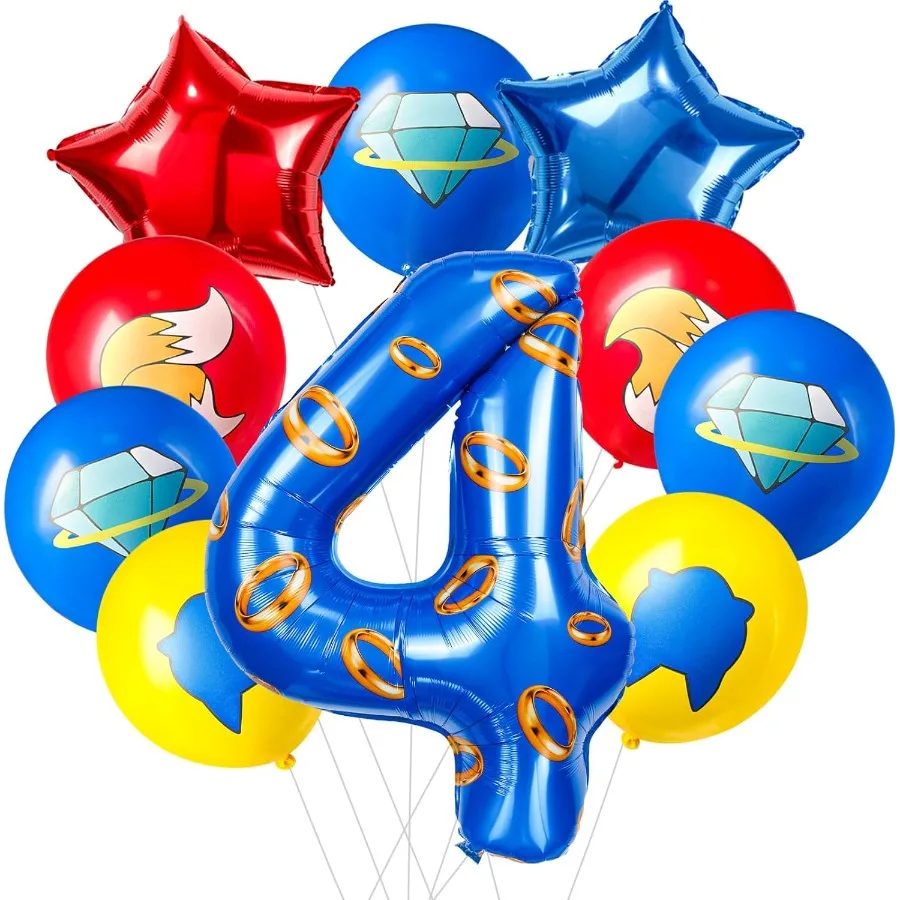 مجموعة بالونات دائرية زرقاء وذهبية مقاس 40 بوصة لتزيين أرقام عيد الميلاد بالون من الألومنيوم مناسبة للأولاد والبنات باللون الأزرق