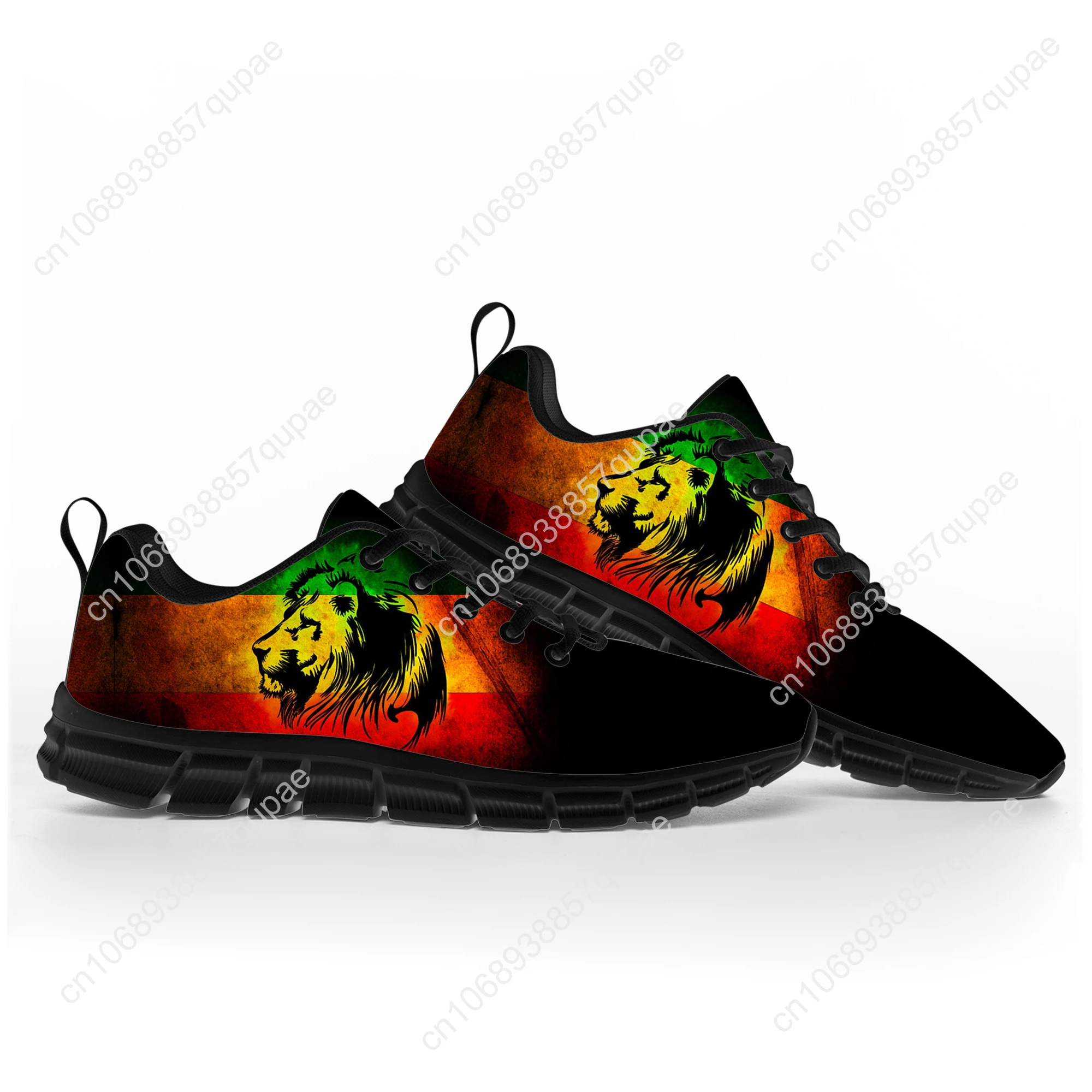 Reggae rastafari rasta rastafari leão de judá sapatos esportivos das mulheres dos homens adolescente tênis casuais sapatos personalizados