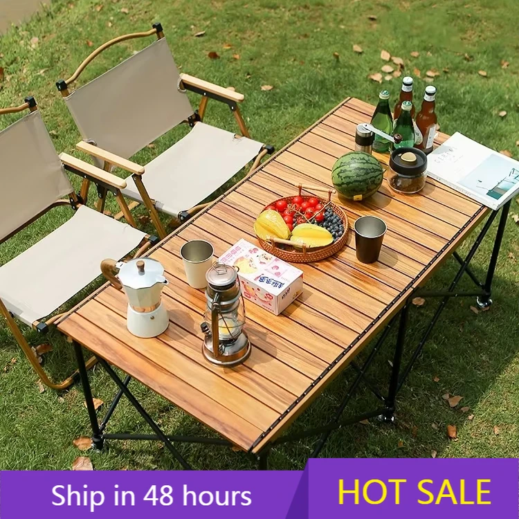 

YTYIN All-Aluminum Modern 4-Seater Portable Picnic Table Chair Set Foldable Camping Equipment for Outdoor Gym & Dining Use