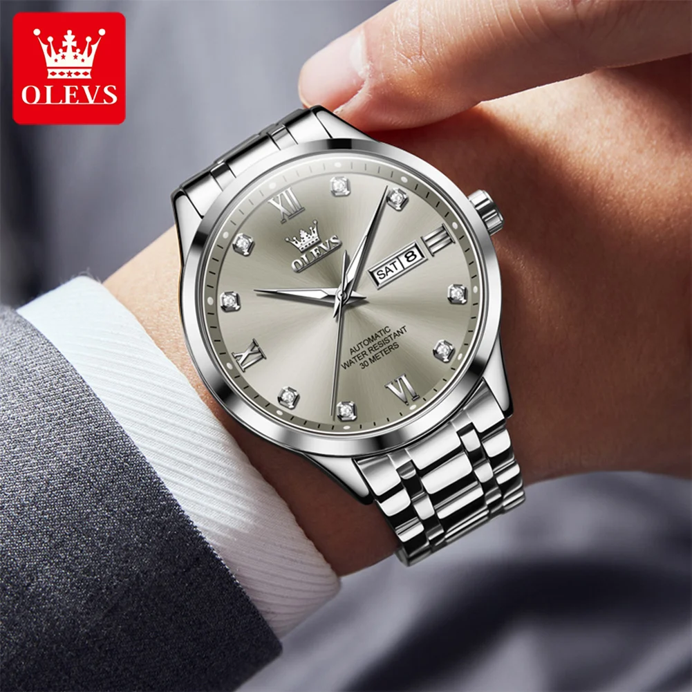 OLEVS Top Brand 9946 Men\'s Watches Business Fashion Automatic Mechanical Watch for Man Waterproof Luminous Date Week Trend Reloj