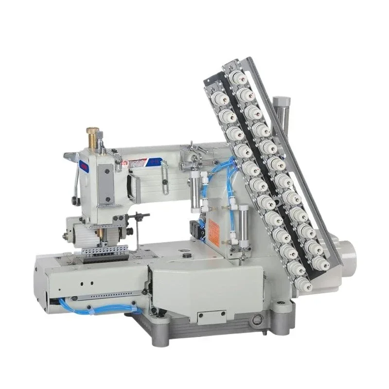 Front and back bottomless multi-needle computer automatic rubber band machine