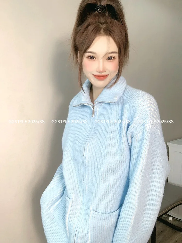 

Sweaters Jumpers Cardigans Womens Double Zip Gothic Victorian High Neck Mid-Length Nightclub Party Dark Subculture Mysterious OL