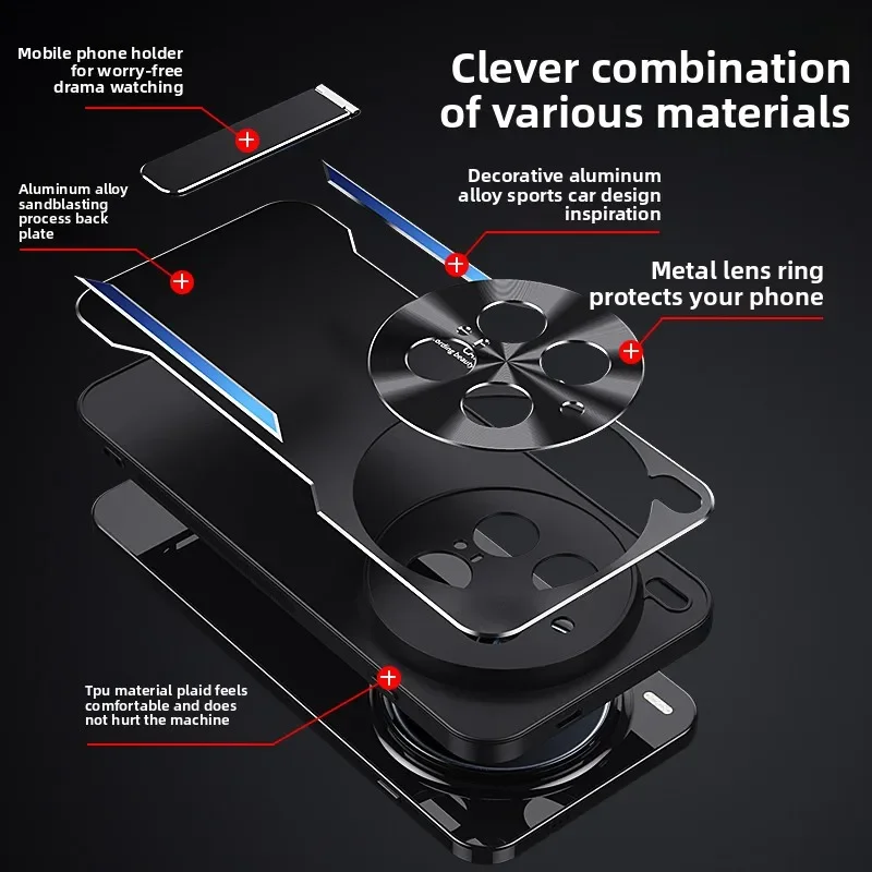 Чехол для VIVO X300 Pro, новый матовый металлический кронштейн с рассеиванием тепла, жесткий чехол с защитой от падения для Vivo X300, противоударный чехол