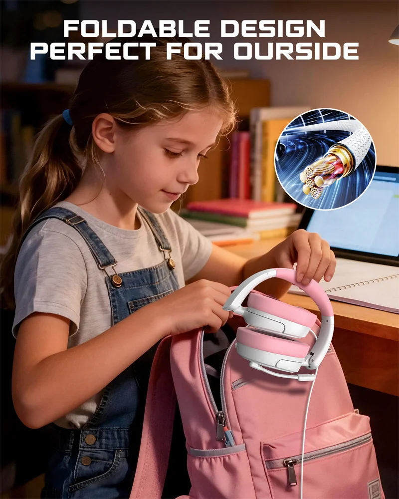 NUBWO HG04L Gaming Headset for PS5/PS4 Xbox Series X|S/Xbox One Switch 250g Lightweight Clear Unidirectional Mic 3.5mm Jack - view 6