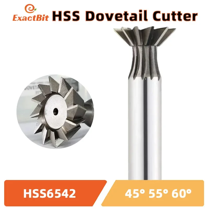 LiYu HSS Dovetail Cutter 45 55 60 Degree 8mm 16mm 25mm Dovetail End Mill High Speed Steel