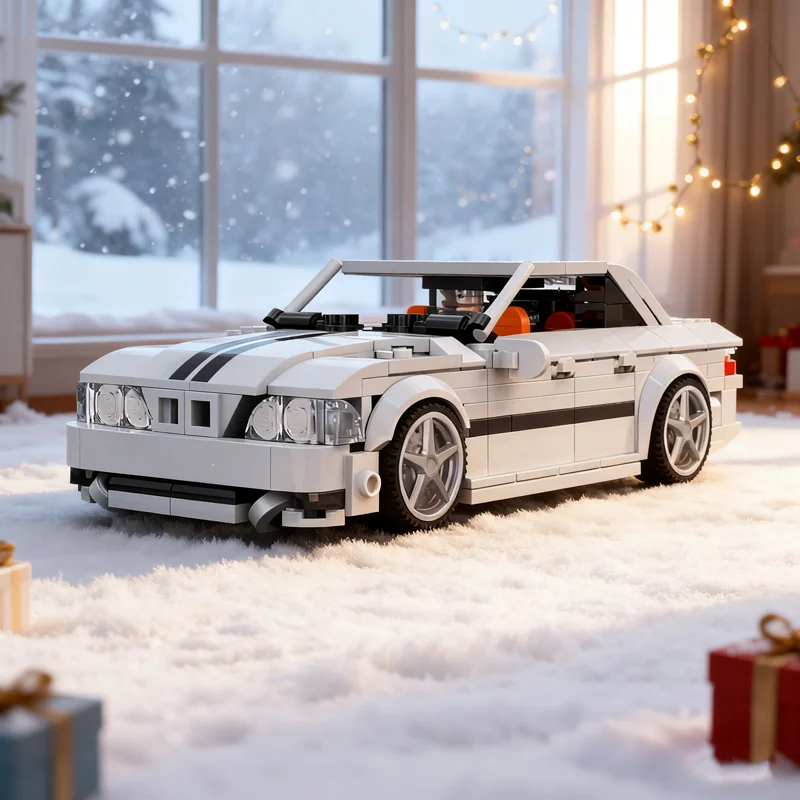 372pcs MOC BMWedd City Champions Super Car Model Building Blocks Festival Gifts Architecture Assemble Toy DIY Creative Idea