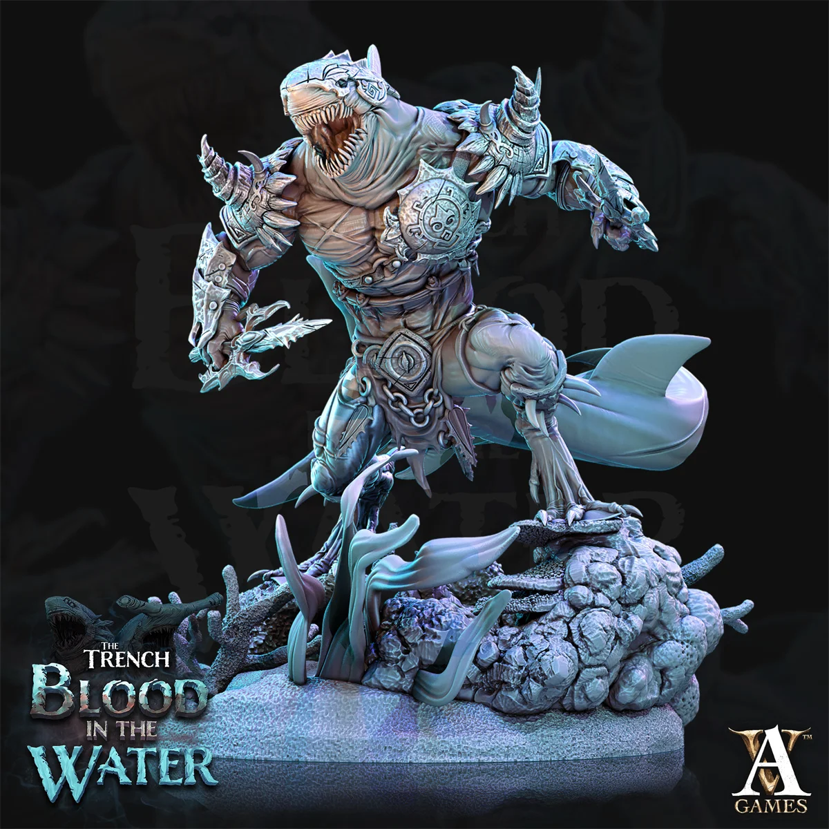 Dnd Miniatures Figures Deep Sea Monsters Sharkmen Mermaids Sea Dragons Models Villains 3d Printing