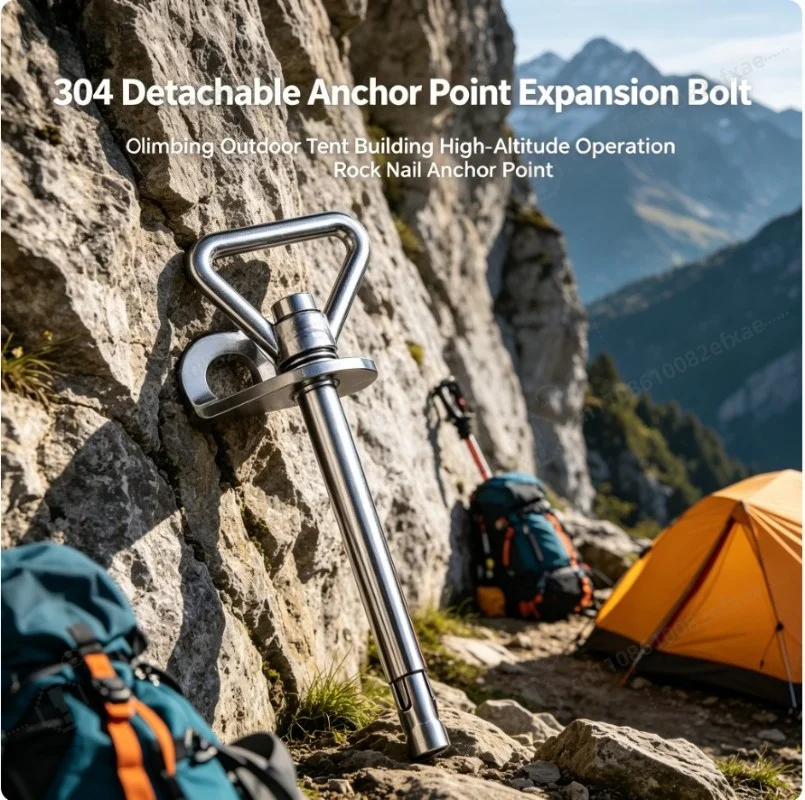 304 Stainless Steel Detachable Anchor Point Expansion Bolt for Climbing High-Altitude Operation Safety Rope Fixed Anchor