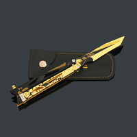 Military Switchblade Clone - Butterfly Knife for FPS Fans, Rust Resistant Metal Role Playing Prop Accessories Spec Ops