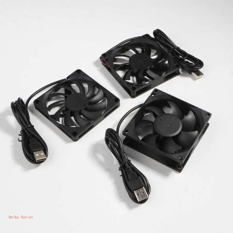 80mm USB Brushless Cooling Fan 5V Mini Quiet Computer Fan 8010 8015 8025