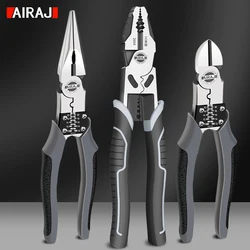 AIRAJ Multifunctional Universal Diagonal Pliers Needle Nose Pliers Hardware Tools Universal Wire Cutters Electrician Pliers Set