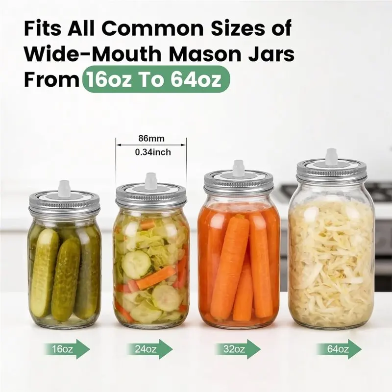 【Electronic-Accessories】Masonjar Fermentation Lids,For Sauerkraut