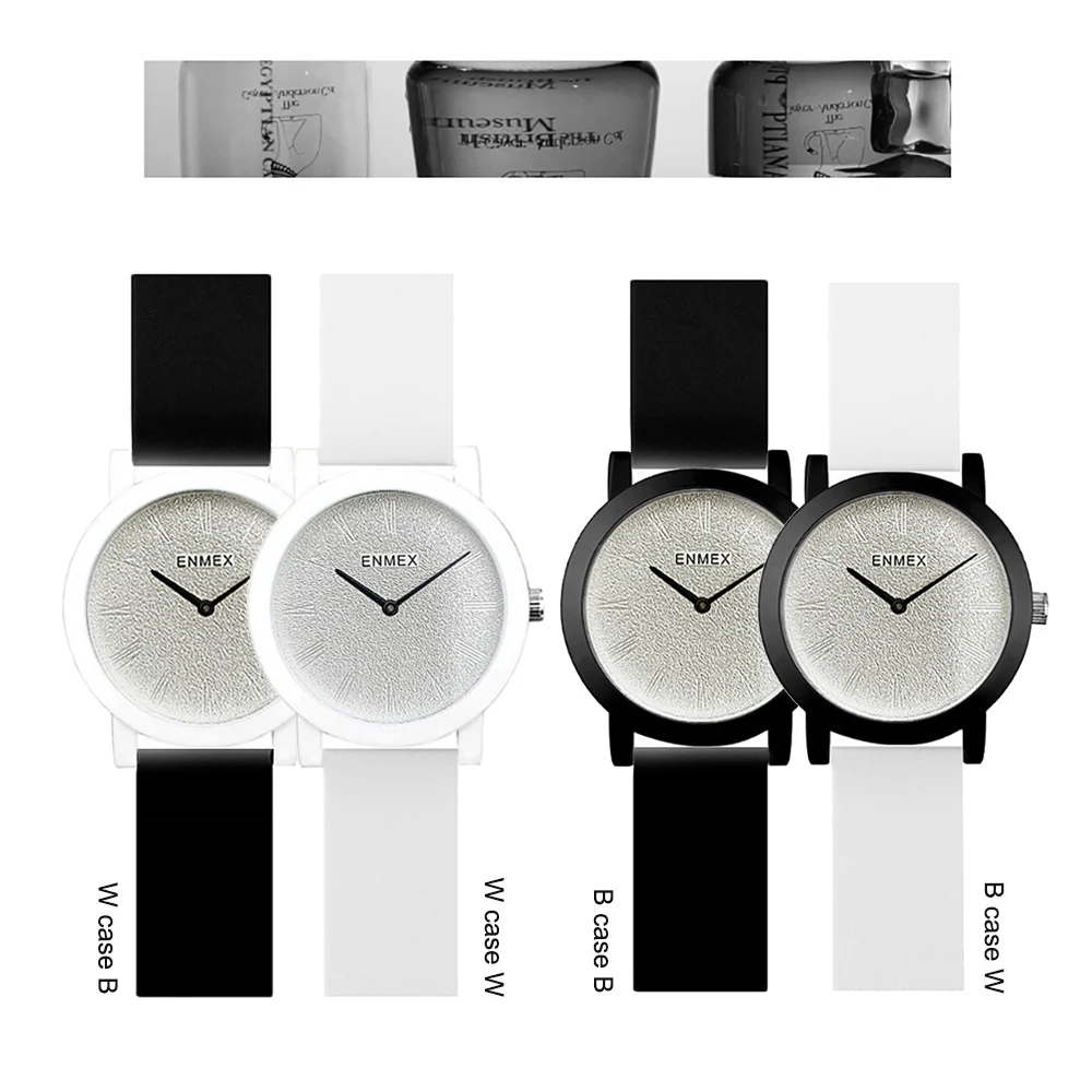 حزام سيليكون للساعات النسائية ، مريح ، تصميم بسيط ، سطح مصنفر ، مناسب للمناسبات المختلفة