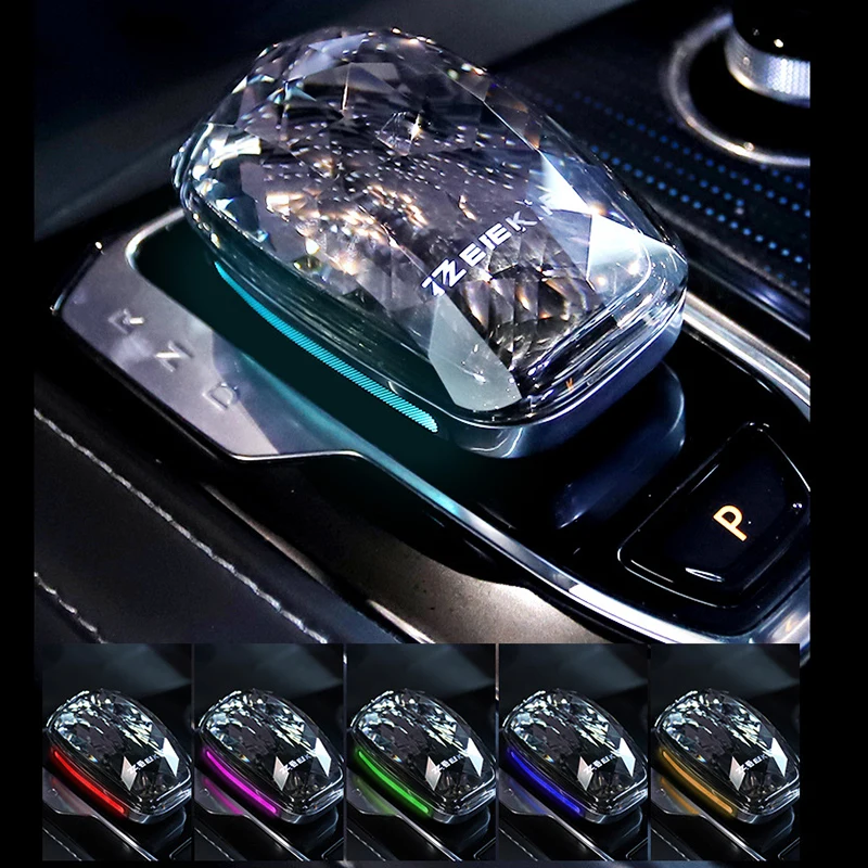 

For ZEEKR001 Crystal Gear knob Head 007 Car Modification Interior Supplies Ambient Light Shifter Head Cover