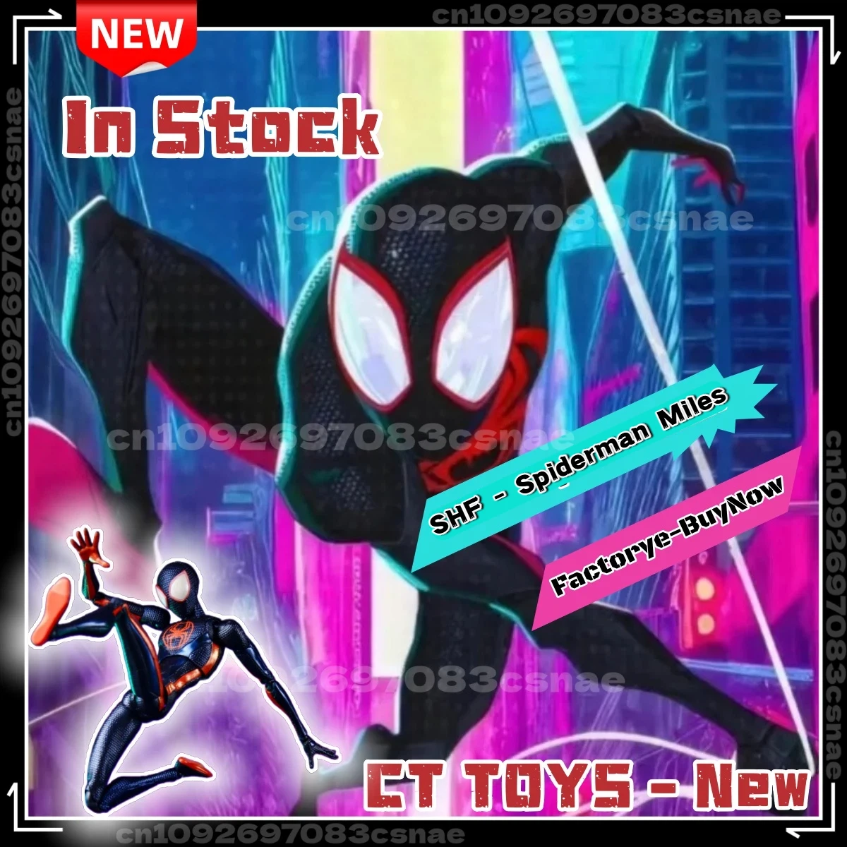 متوفر في المخزون ألعاب Ct سبايدرمان مايلز موراليس SHF الرجل العنكبوت عبر الآية العنكبوت أنيمي عمل الشكل تمثال ألعاب مخصصة