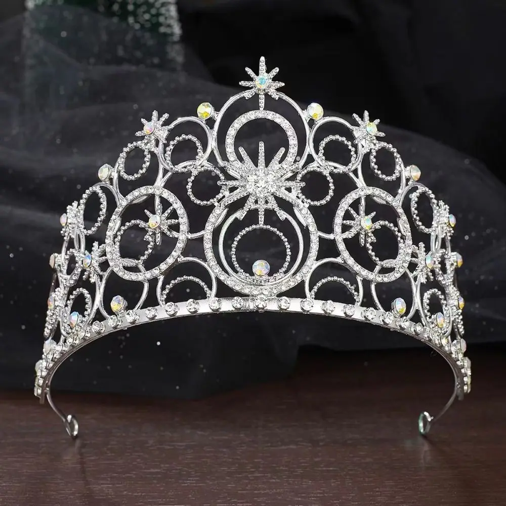 

Trendy Luxury Baroque Queen Tiaras Sparkling Elegant Bridal Princess Crown Vintage Shiny Wedding Head Wear Photography Props