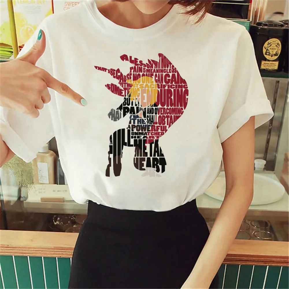 Fullmetal Alchemist Tee women Japanese top girl manga graphic Japanese clothes