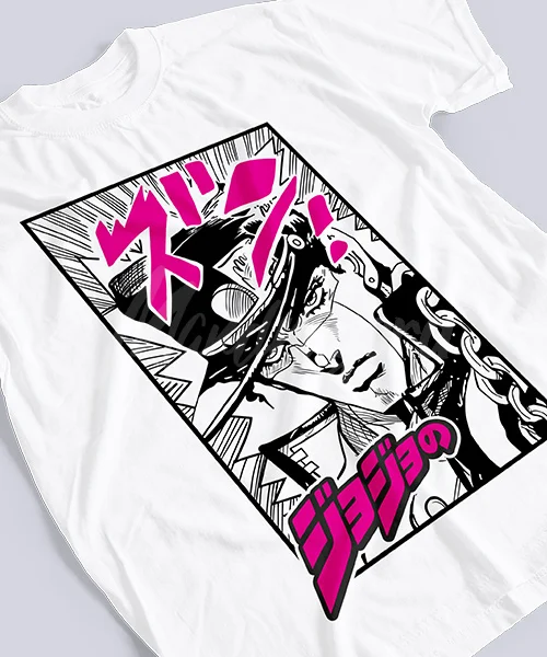 Camiseta unisex Bizarre Adventure Jotaro Kujo Comic Cotton anime T-shirt