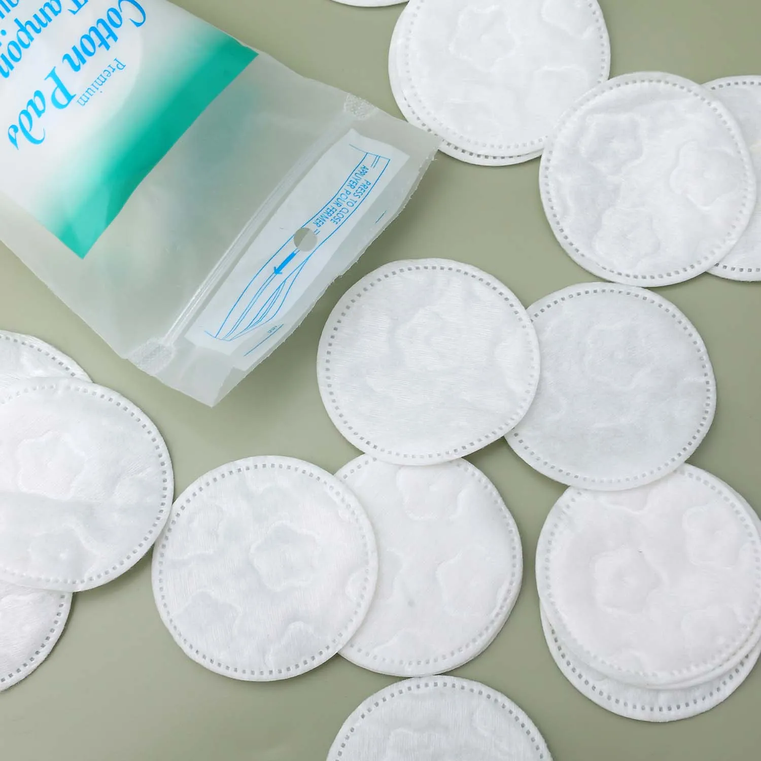 300 almofadas descartáveis macias e respiráveis circulares removedoras de maquiagem almofadas de algodão dupla face não irritantes para limpeza facial