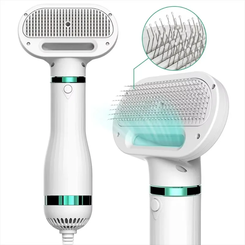 

Pet hair dryer 2-in-1 pet brush Adjustable temperature dog hair dryer pet hair removal brush dog cat brush