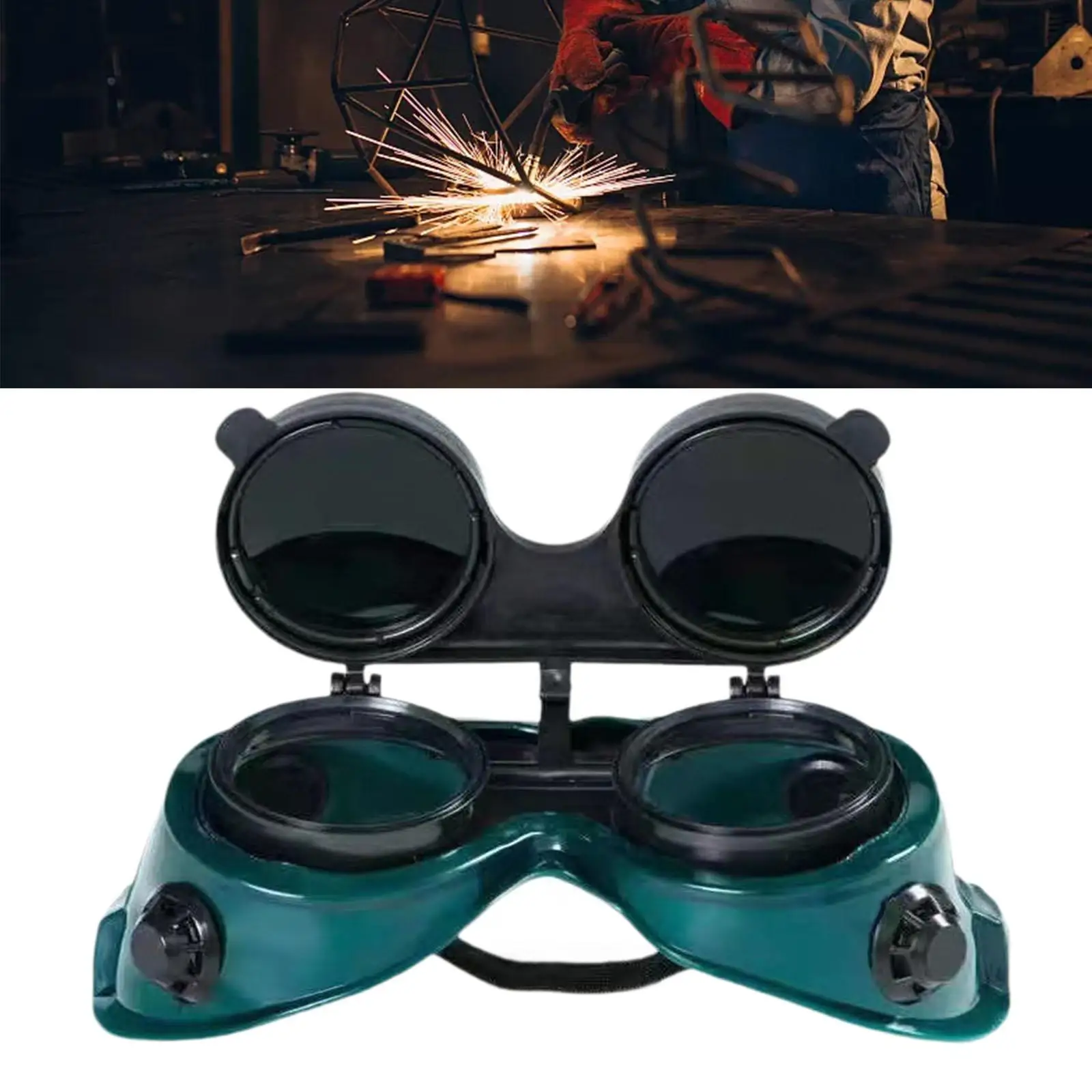 Flip up Welding Goggles Multifunctional Sturdy Lightweight Eye Protection Glasses for Soldering Working Welding Grinding Cutting