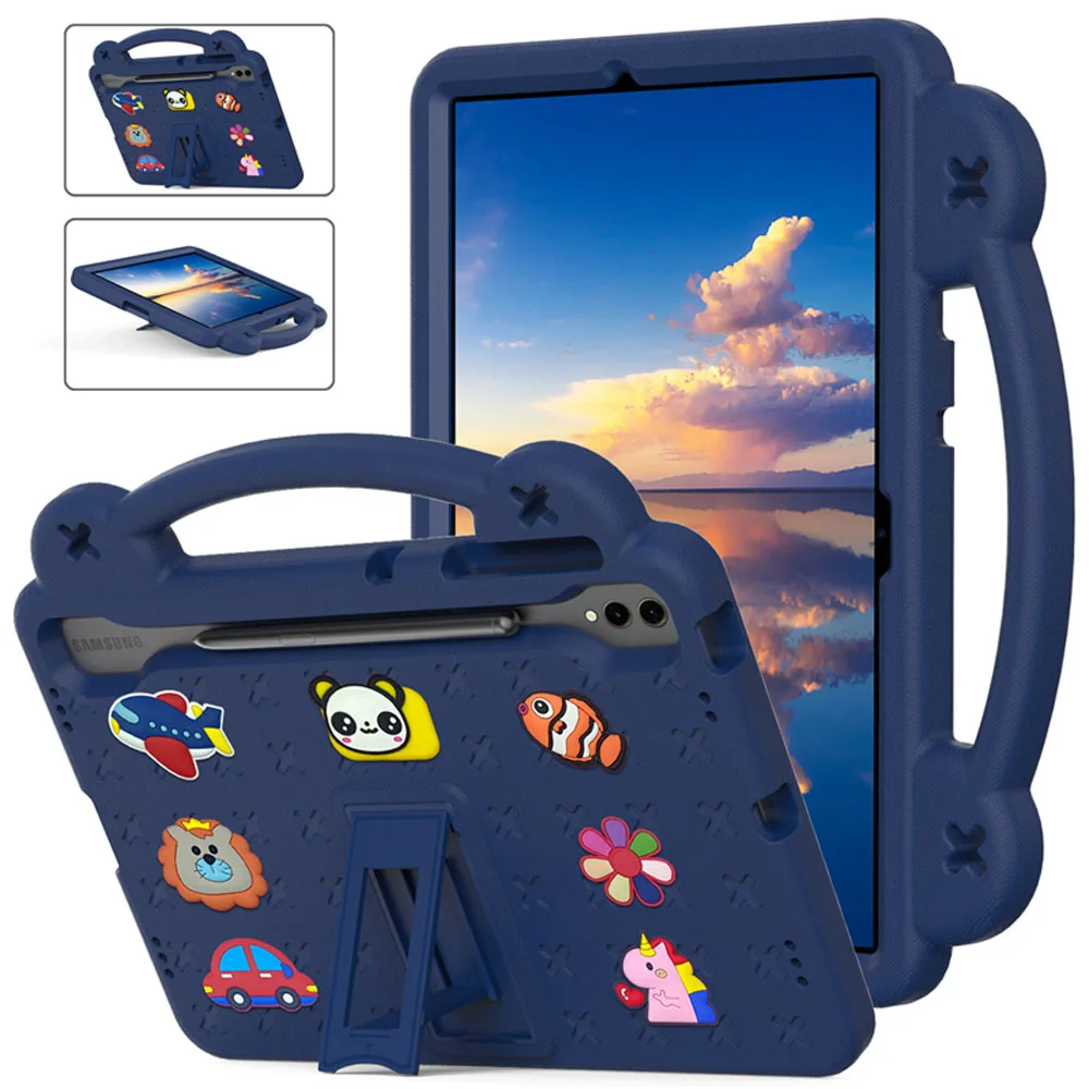 Kids Shockproof Case for Samsung Galaxy Tab S7 S8 S9 S10 FE Plus 12.4" EVA With Handle Stand Shockproof Anti-Drop Tablet Cover