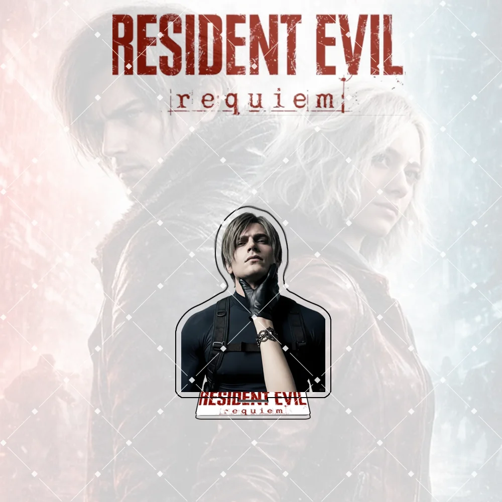 Game Resident Evil Requiem Acrylic Stand Keychain 10CM Leon Kennedy Grace Ashcroft Figure Model Pendant Collectible Gift