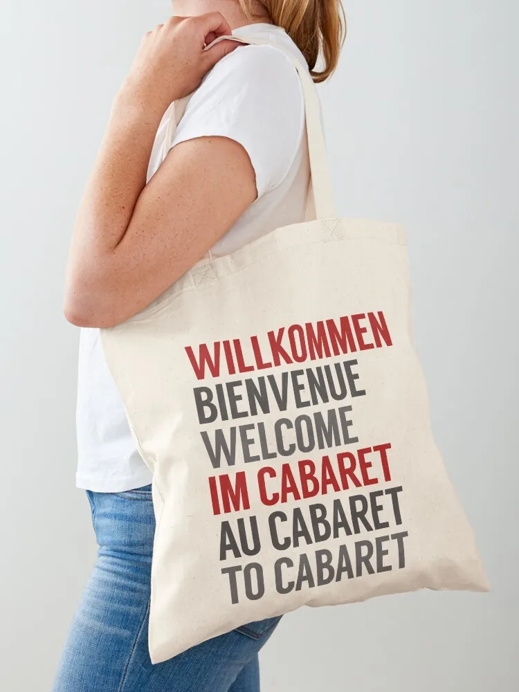 Willkommen Im Cabaret Tote Bag Canvas shoulder bag Women's tote bag eco pack Gift bags